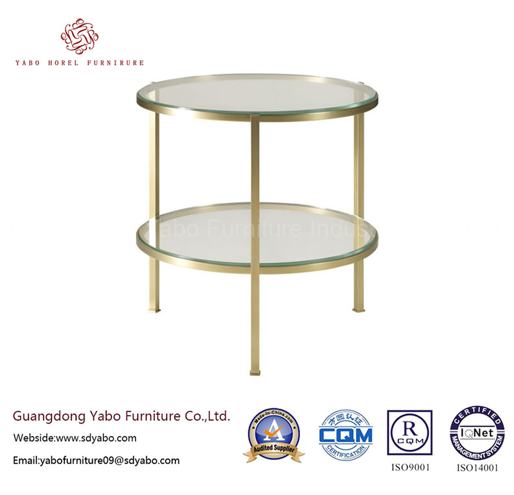 Generous Hotel Furniture for Living Room Glass Side Table (7881)