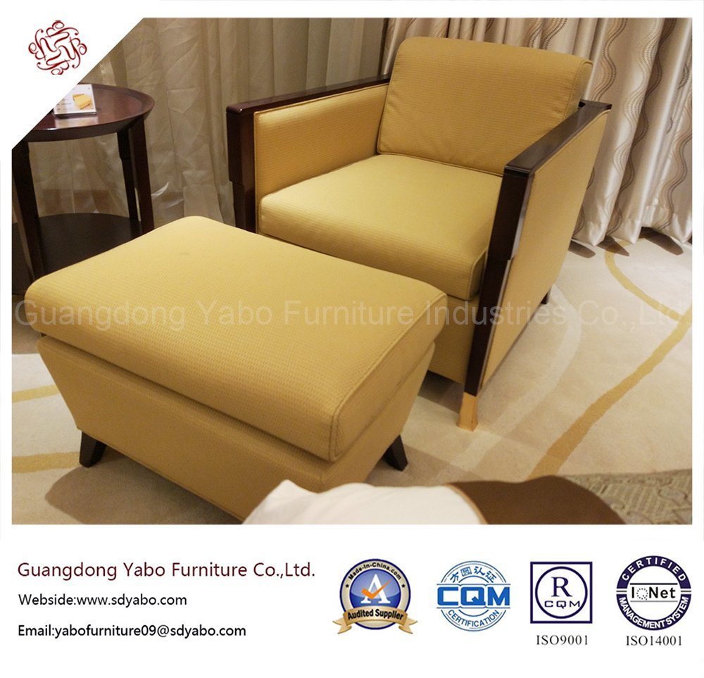 Graceful Hotel Furniture with Fabric Armchair and Ottoman (YB-O-4)