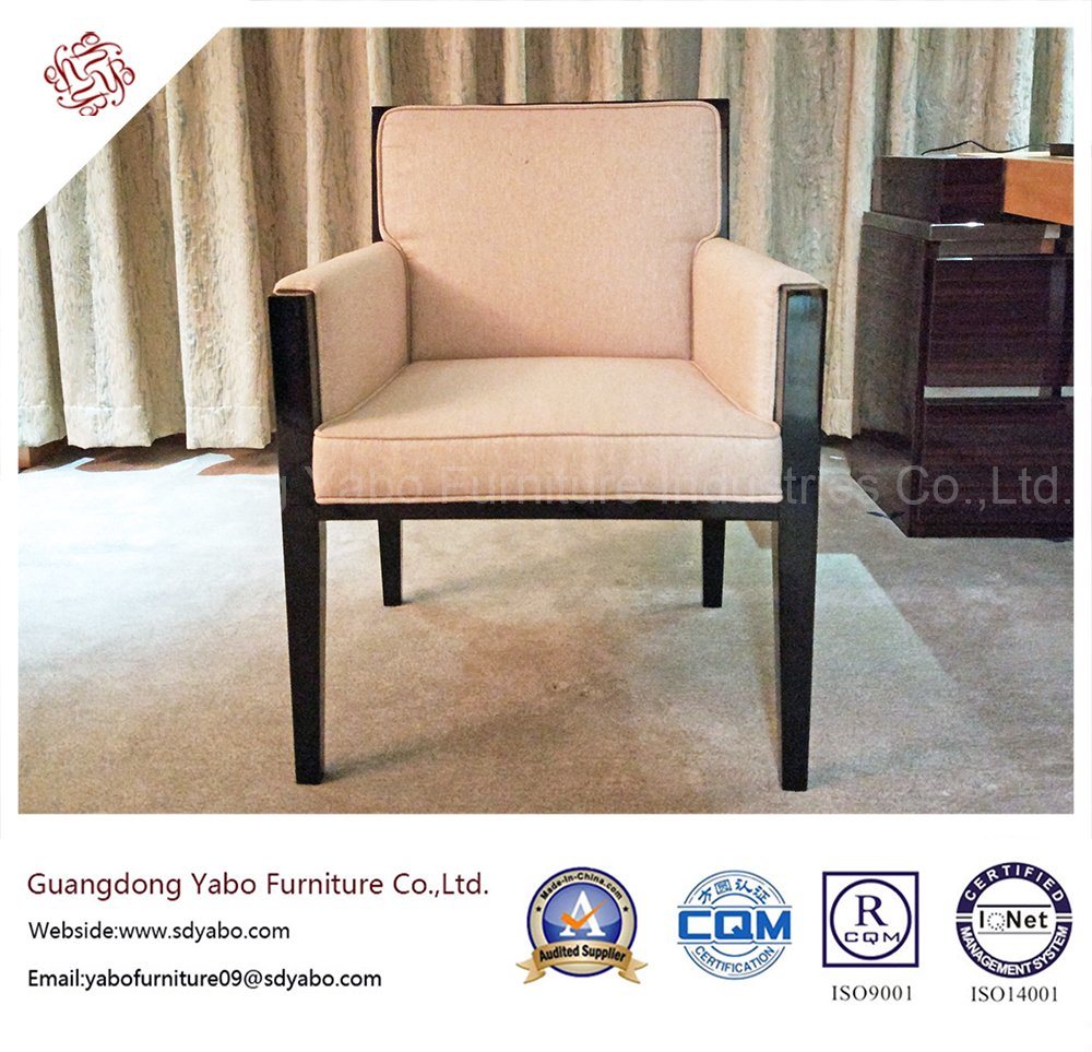 Wooden Hotel Furniture with Solid Wood Fabric Armchair (YB-O-22)