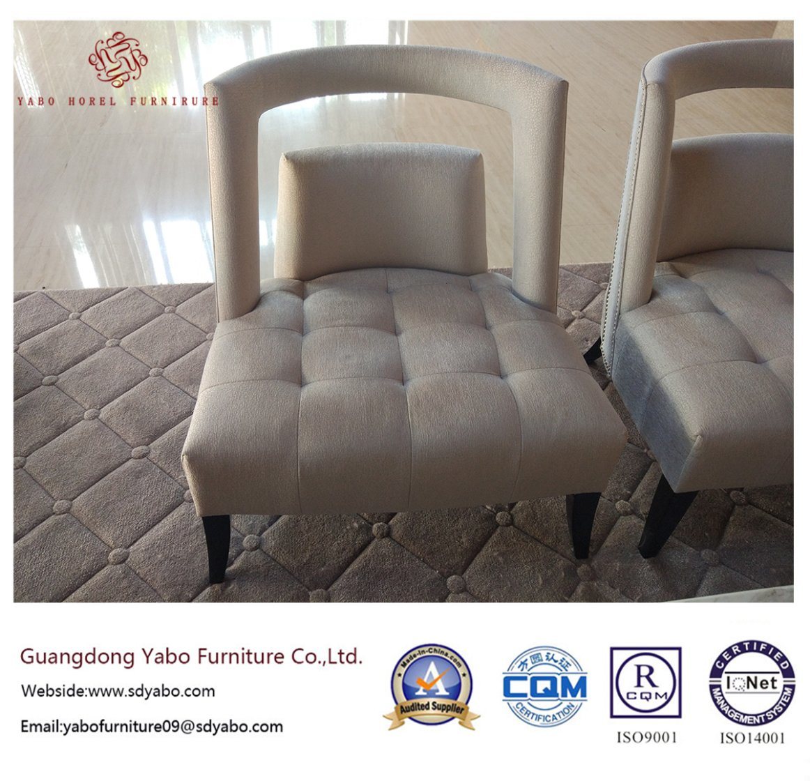 Luxurious Hotel Furniture with Lobby Lounge Armchair (YB-O-67)