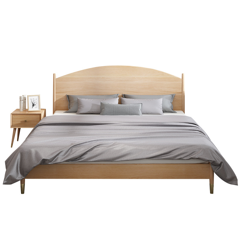 Cheap Sale Wooden Wood Double King Size Stylish Solid Pine Beds Queen Bed