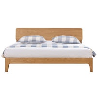 New Design DIY Oak Wooden Bed Bedroom Furniture For Sleep