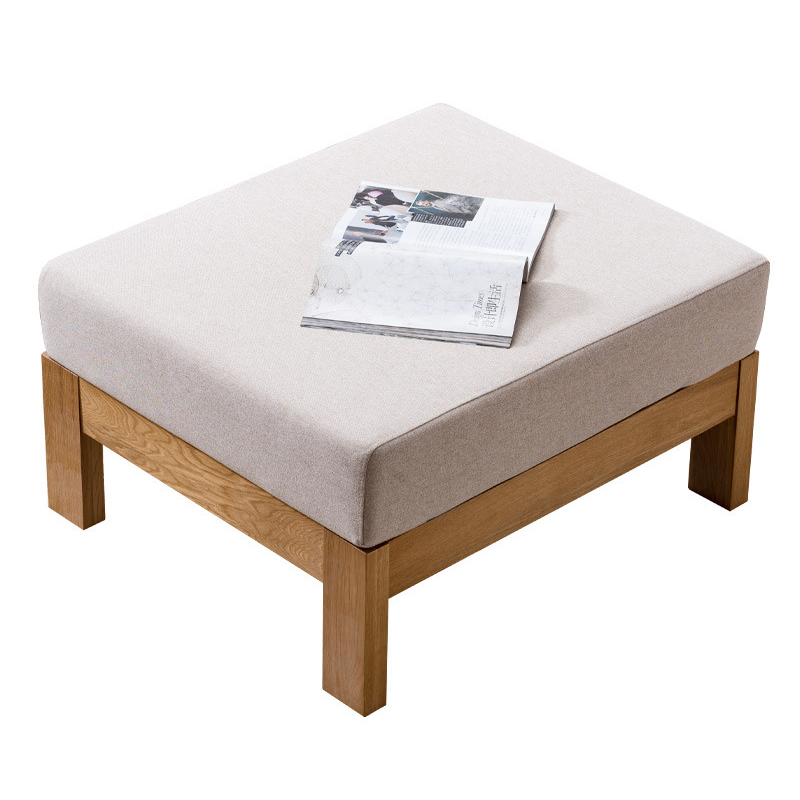 Luxury Wood Sofa Teak Furniture Classic Modern Set Armrest Living Room Pine Longue wooden Ottoman