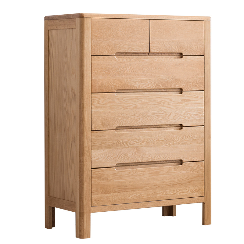Modern custom supported 6 drawers storage cabinet solid wooden chest of drawers for bedroom furniture