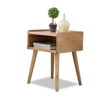 wood storage Bedroom furniture good quality space saving soild wooden bedside High footed nightstand