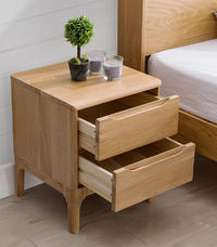 2020 new design High quality wooden bedroom furniture bedside cabinets soild wood nightstand bedside with 2 drawers
