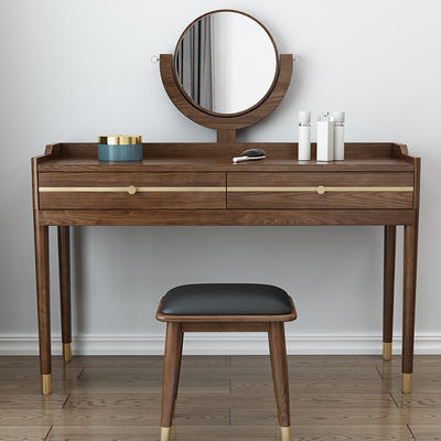 high quality wooden dressing table with mirror wonderful New design luxurious bedroom Nordic With cabinet women Direct sell