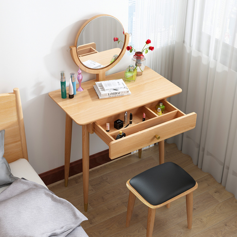 Mirror Wood Mirrored Solid Teak Modern Wooden Furniture Makeup Suppliers Dressing Table Oak