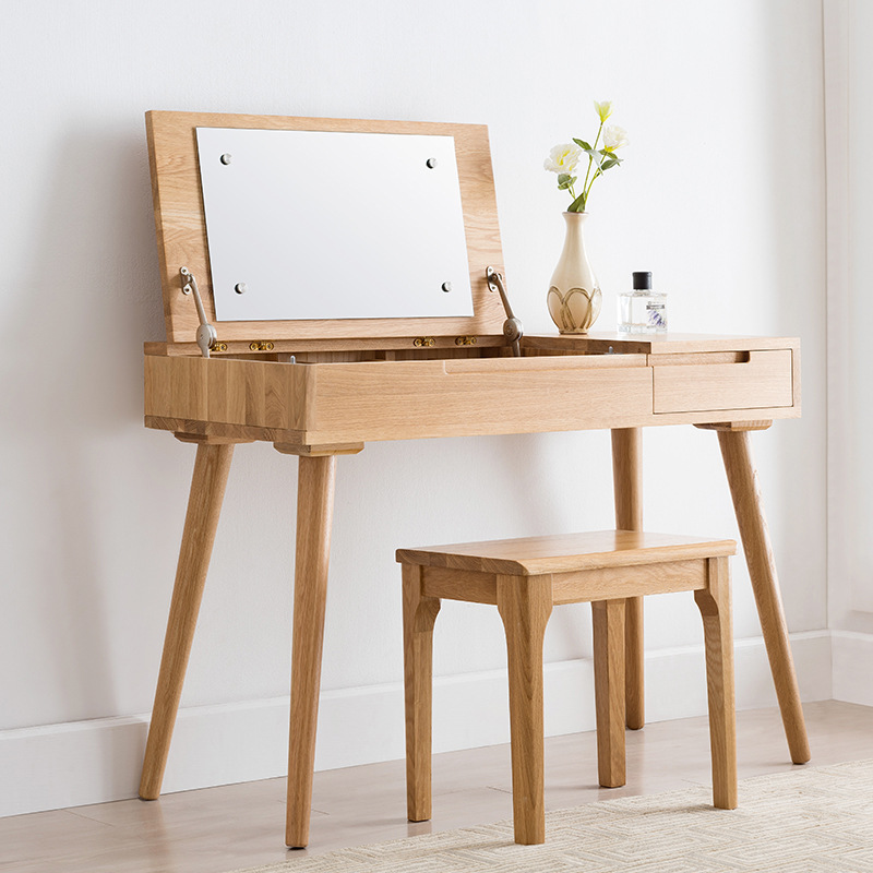 Drawers Wooden New Design Modern Model Designs Mirrored Vanity Simple Mirror Furniture Dressing Table