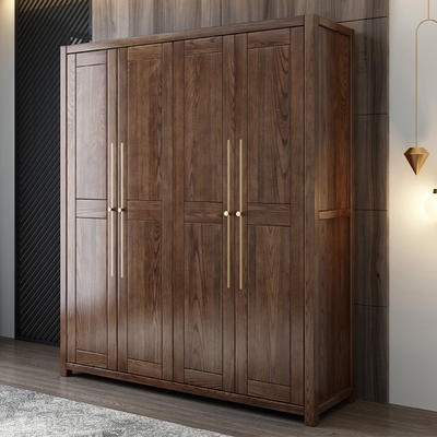 wooden-clothes-wardrobe cabinet closet bedroom furniture 4 doors hotel space saving single big lots suitcase family hostel home