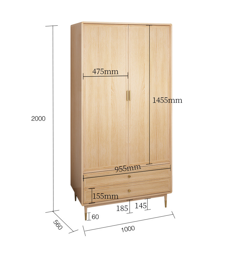 2020 new closet built in wardrobe wooden large red traditional brown sample cheap fair price student nordic hostel for home