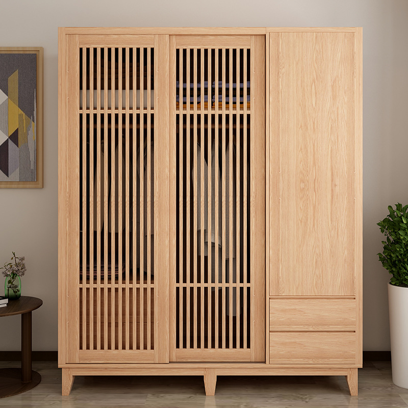 China Factory price hot sale modern simple design Large capacity economic wooden wardrobe combination