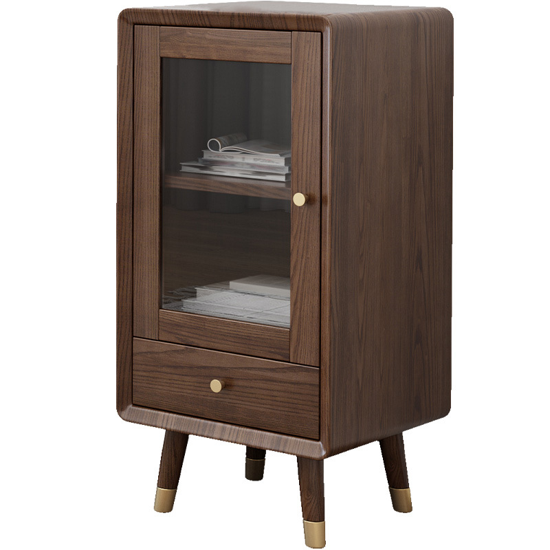 wooden wine cabinet furniture elegant wine storage cabinet low solid wood wine display cabinet with copper foot