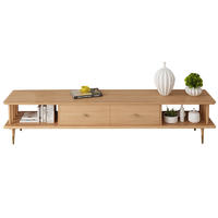 Modern living room furniture wall tv cabinet solid wood natural solid wooden tv table furniture design
