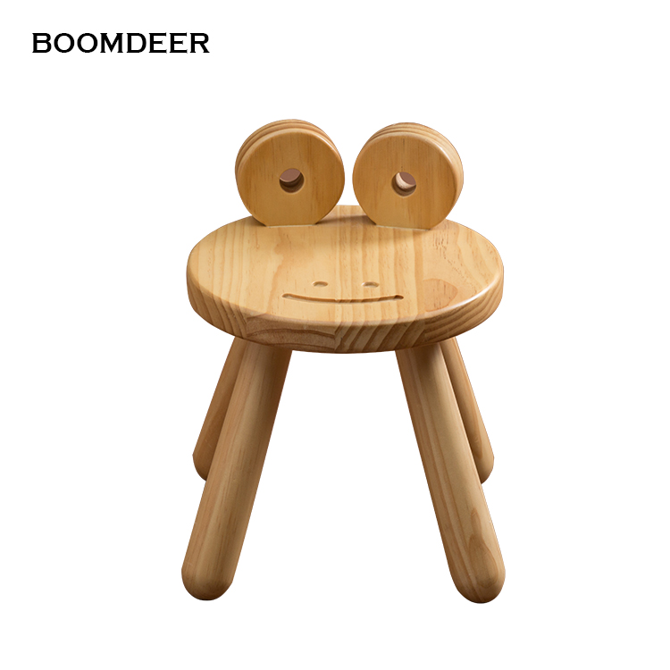 eco-friendly Animal pure Wood Stool Chair Creative Children Chair Hot selling high quality asian furniture cute cartoon wooden