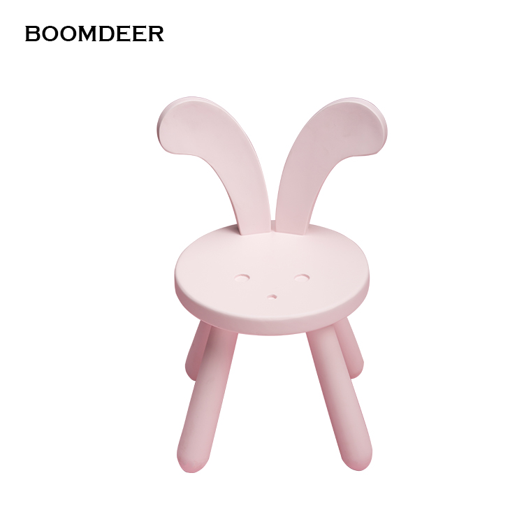 Cheap Wooden Chair for Children Nursery Furniture Daycare Furniture solid wood pine stool rabbit design decor animal safe cute
