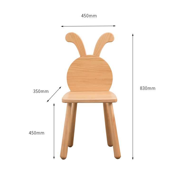 Kids wooden living room foldable high baby Chair Solid Furniture Set