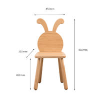 Kids wooden living room foldable high baby Chair Solid Furniture Set