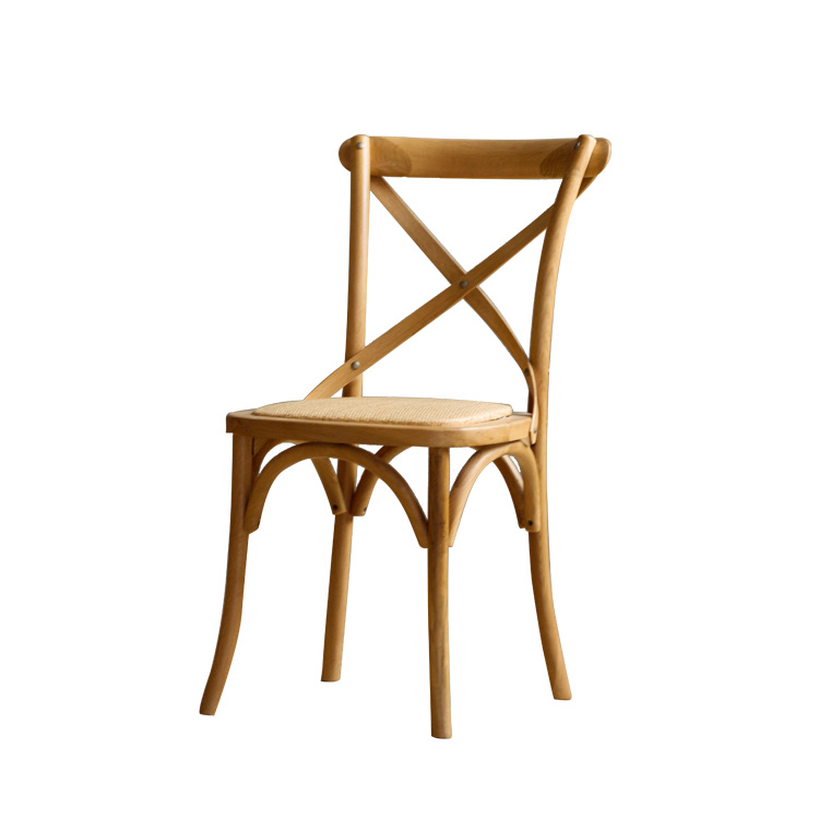 Back Cross Solid Wood Dining Chair