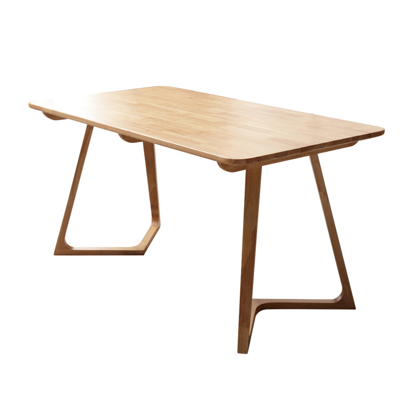 2020 latest design customise economic simple design home furniture luxury soild wooden V-leg dining table