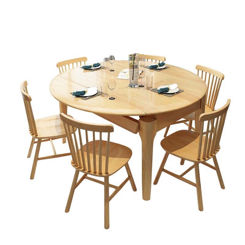 adjustable eating table solid wood dining table foldable extendable on sale 6-10 seat moving restaurant home hotel furniture