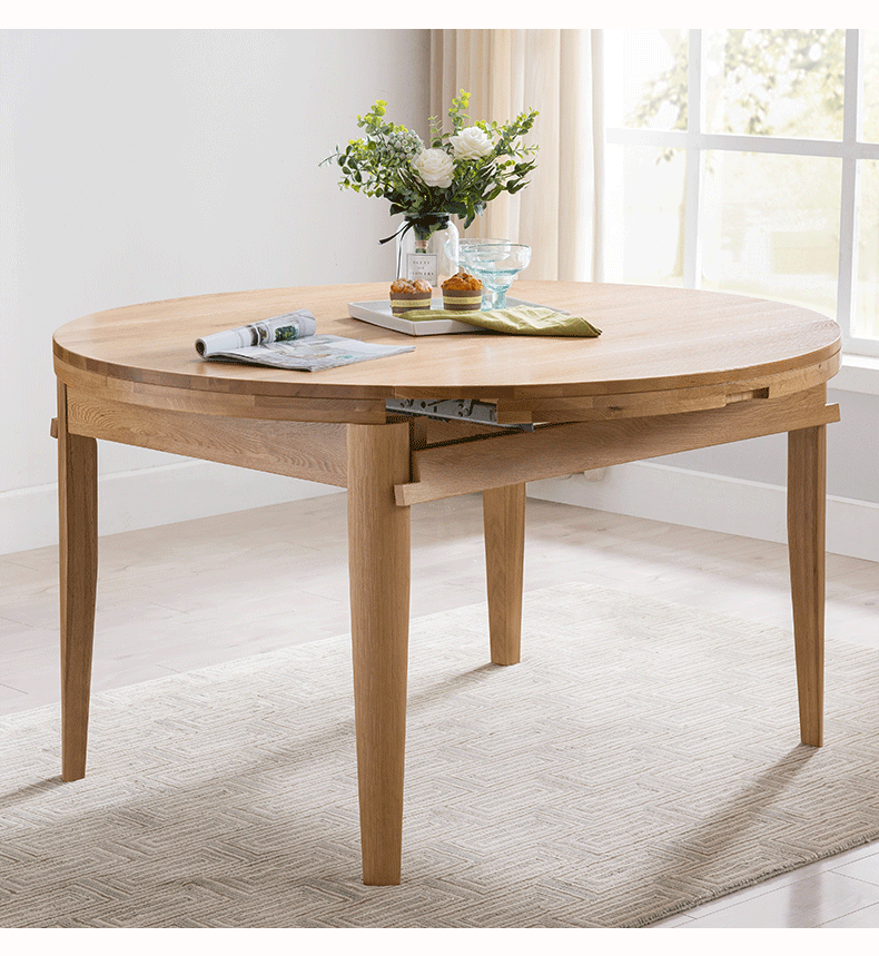 New model space saving modern design home furniture extension square table soild wooden dining table