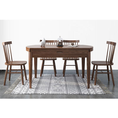 New style elegant fancy space saving expandable extension round dinner table wood dining room furniture