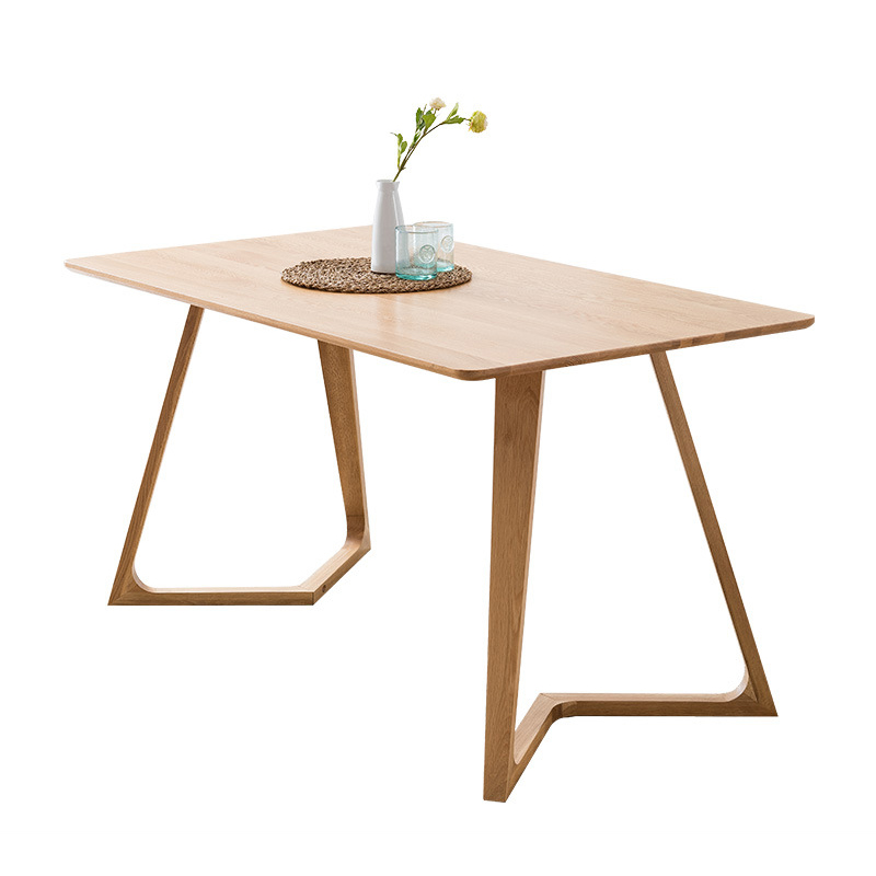 Modern Nordic Style Custom Supported Natural Solid Wood Dinner Table Dining Room Dining Table wooden