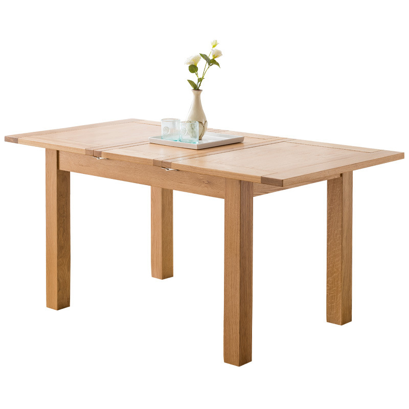 white ash hot simple space saving wood natural color Expansion square soild wooden dining table for the dining room