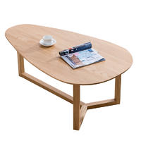 living room furniture design tea table in the shape of water drop wooden tea tablemodern coffee table