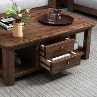 China supplier factory price Fashion design furniture wholesale custom soild wood coffee tea table with Multifunctional drawer
