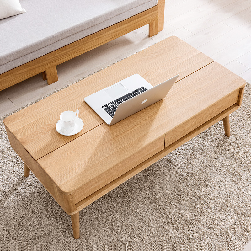 Nordic novel natural style modern factory outlet soild wood Elevating tea table furniture by using white oak