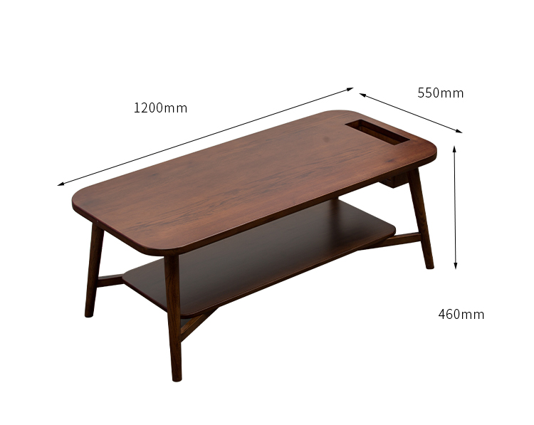 small apartment solid wood double living room tea table modern minimalist coffee table Nordic dining table