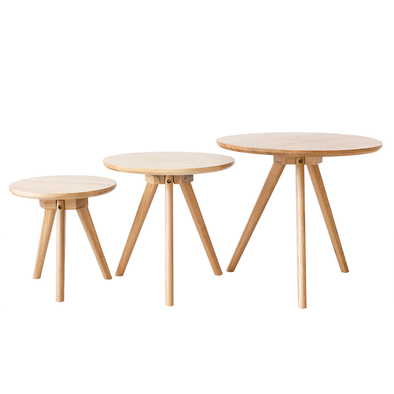 3 Set Simple Lounge Square Wood Pine Nesting Room Coffee Table