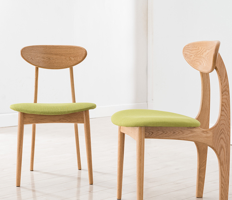 2020 modern designer Wholesale Elegant indoor home furniture soild wooden dining chair with green Cushion