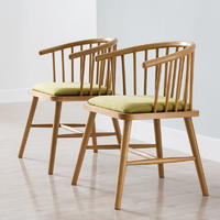 customize nordic modern design contemporary natural soild wood dining chair home furniture with fabric Cushion