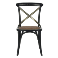 Natural solid Wood high back X cross back oak dinning chair solid wood chair