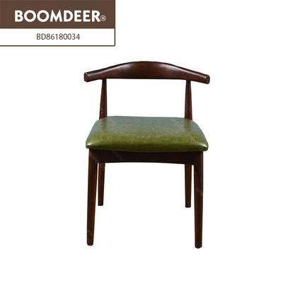 Boomdeer hot selling classic coffee leather wooden chair furniture sofa solid wood sofa set designs