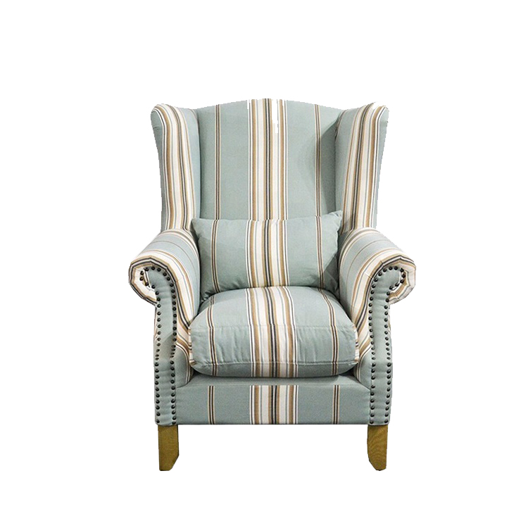 Hot selling lounge modern linen fabric livingroom luxury single sofa arm chair set