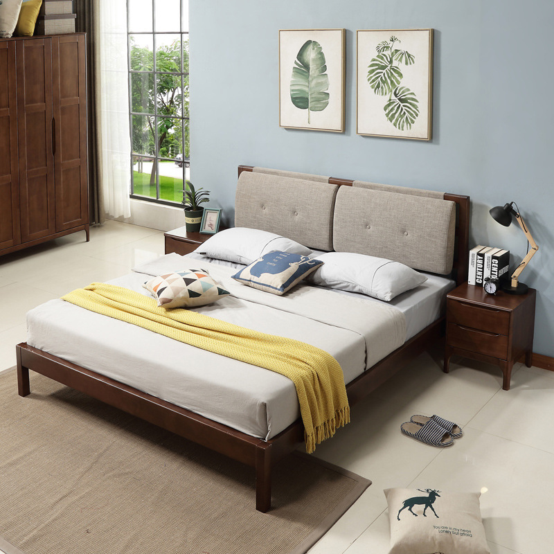 China factory direct deal space saving bed room furniture soild wooden furniture sleeping beds for sale