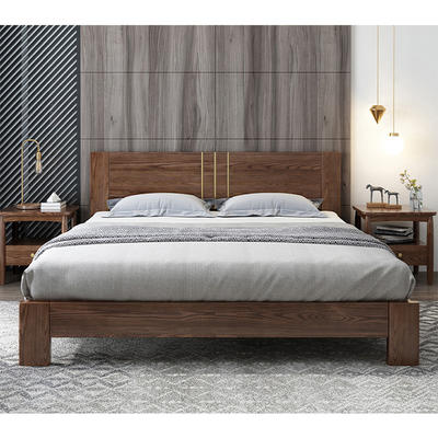 European Luxury Bedroom Set New Design 2020 high quality bed room furniture soild wooden full size bed