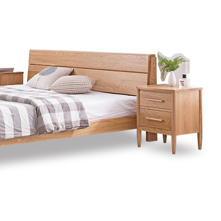 high quality bed set wooden furniture double beds real wood bed modern simple wood bed for bedroom