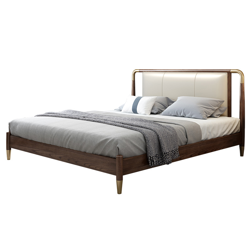 solid wood bed home furniture double popular luxury high quality factory price