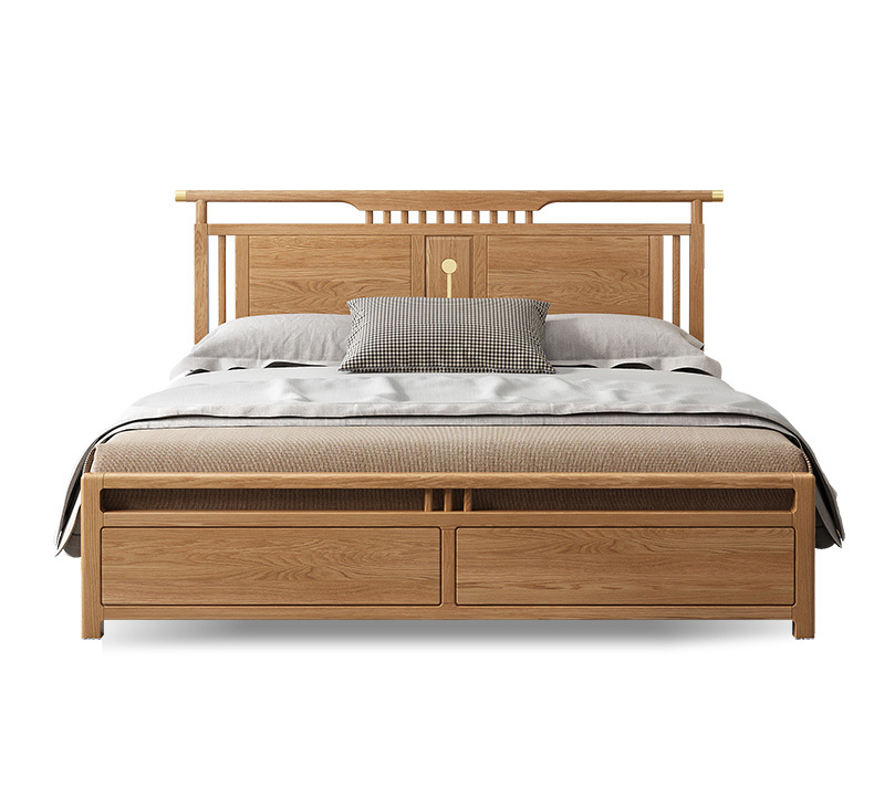 2020 bedroom special price design customizable latest environmental friendly high-end luxury double or single solid wood bed