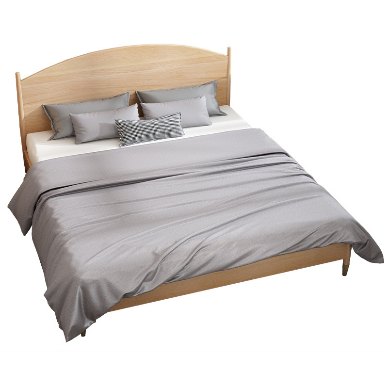 Nordic Style Design Furniture Bed Room Set Detachable Single Wooden Bed