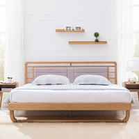 Manufacturers selling Nordic Simple Modern Simple solid wood bed white oak bedroom furniture modern 1.5M 1.8 M bed