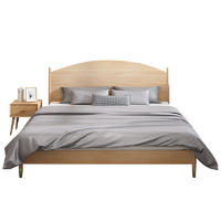 Lasted morden trend OEM/ODM supported simple design double single wooden bed for bedroom furniture set