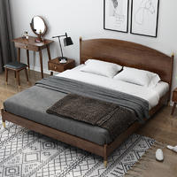 Boomdeer special offer latest Customizable design high quality single or double simple 1.8 m solid wood bed furniture bed frame