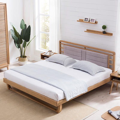 Boomdeer net red ins special offer latest Customizable design modern double natural 1.5m solid wood bed furniture bed frame nice