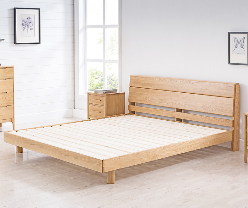 Boomdeer net red ins special offer latest Customizable design modern double simple naturalsolid wood 1.5m bed furniture frame